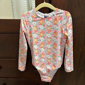 Minnow Girls Island Blossom Rashguard Swimsuit
